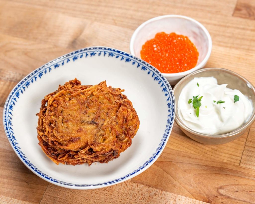Latke with roe
